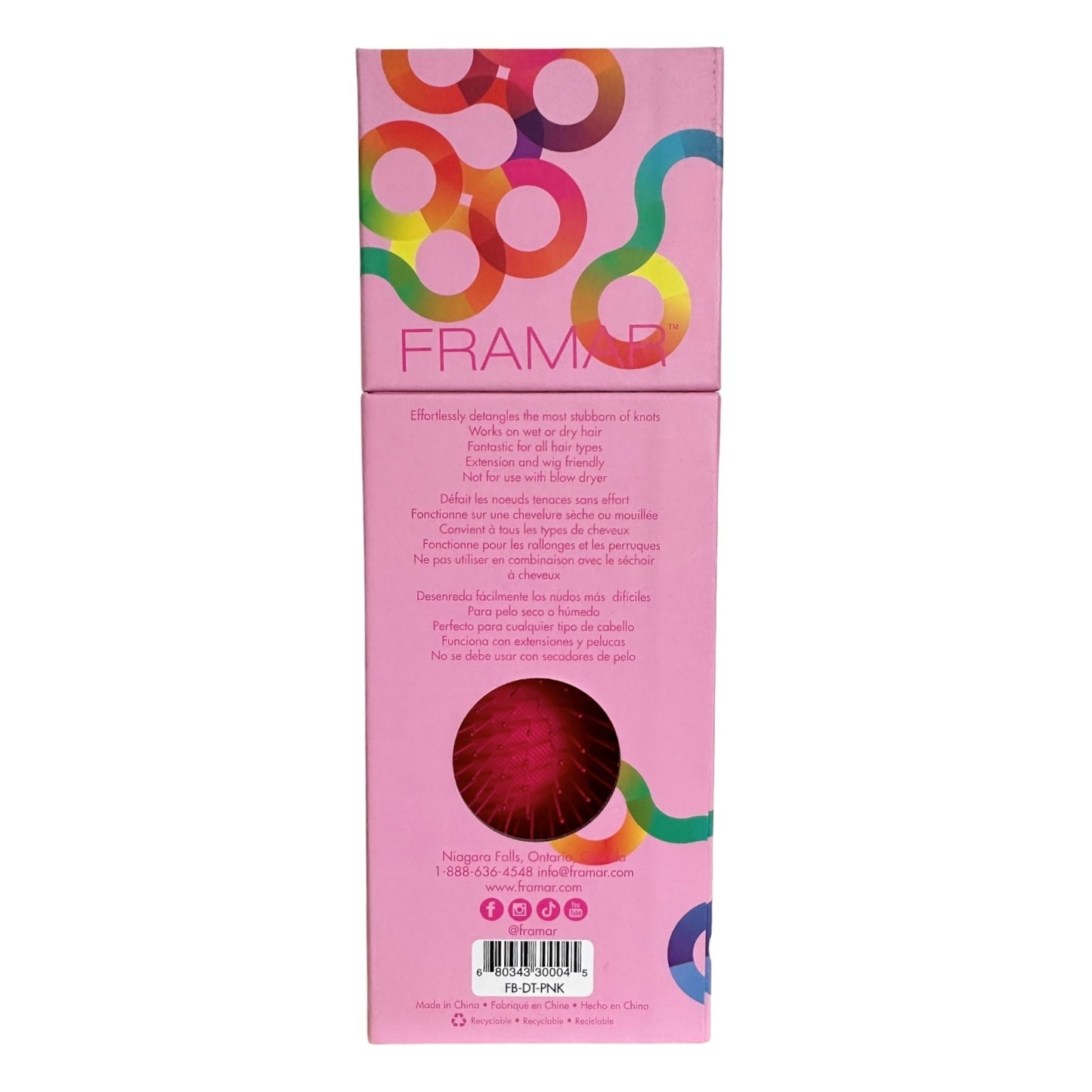 Framar Detangle Brush Pinky Swear Bürste Entwirrbürste - pink