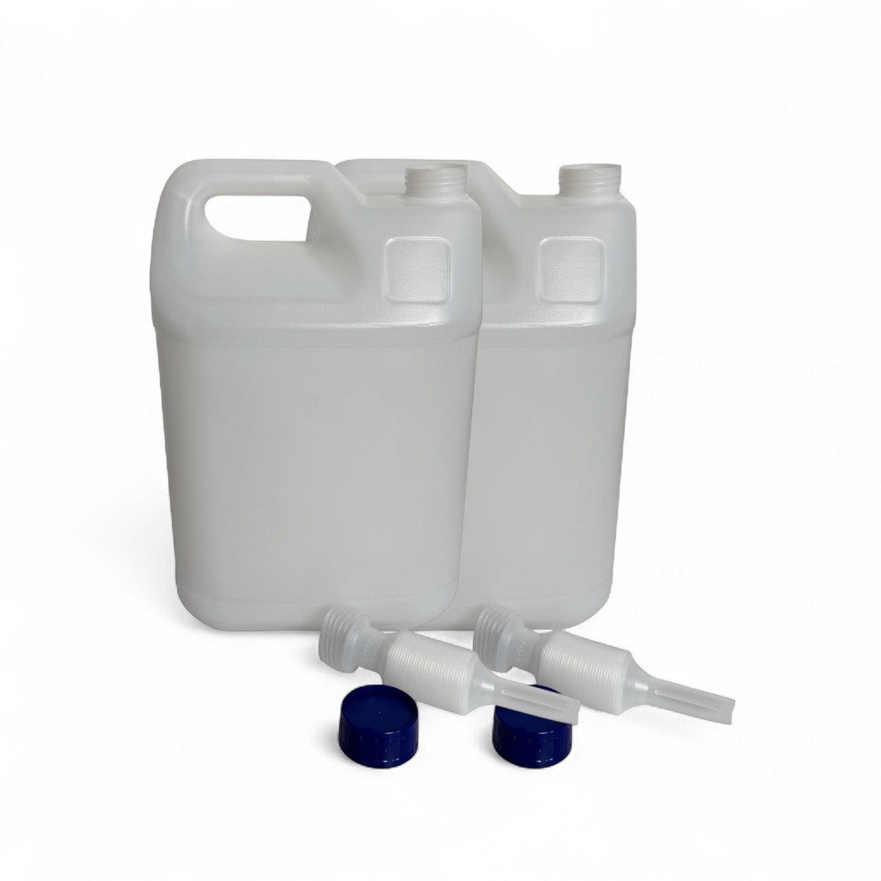 2 x 10 L Leerkanister Kanister leer Kunststoffkanister weiss DIN 41 - Schraubverschluss & Ausgießer - Made in Germany - BPA frei